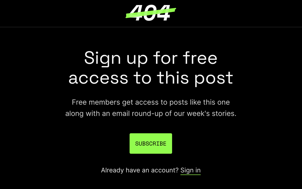 Techsite 404 Media vraagt om je mailadres, omdat hun artikelen anders gejat en herschreven worden door AI